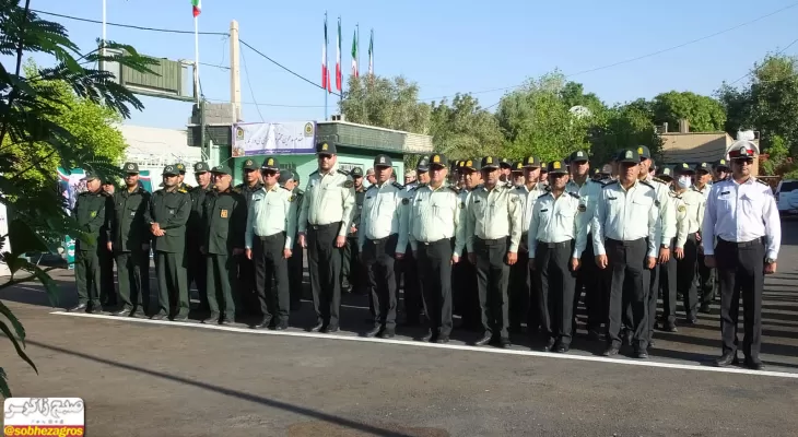 صبحگاه مشترک نیروی انتظامی در گچساران+ تصاویر