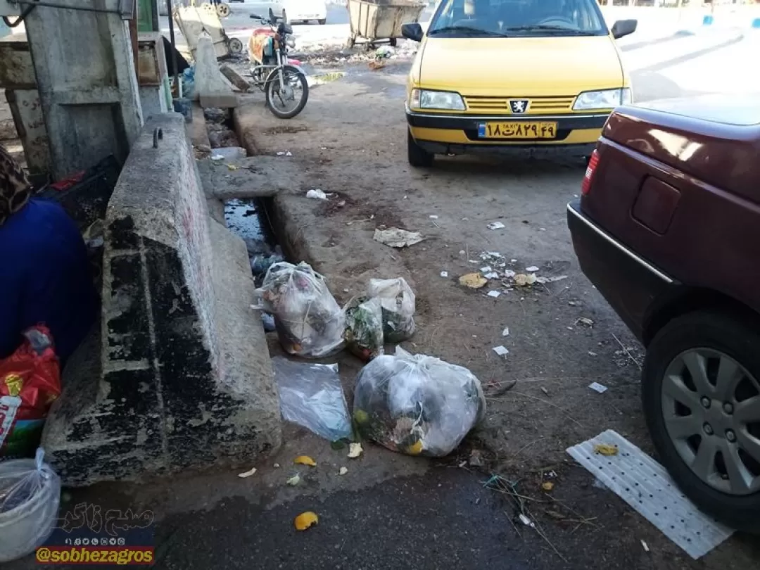 بی‌تدبیری در تجمیع زباله مقابل یک داروخانه