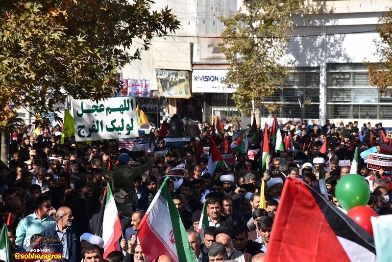 خروش بویراحمدی‌ها در حمایت از مردم مظلوم غزه