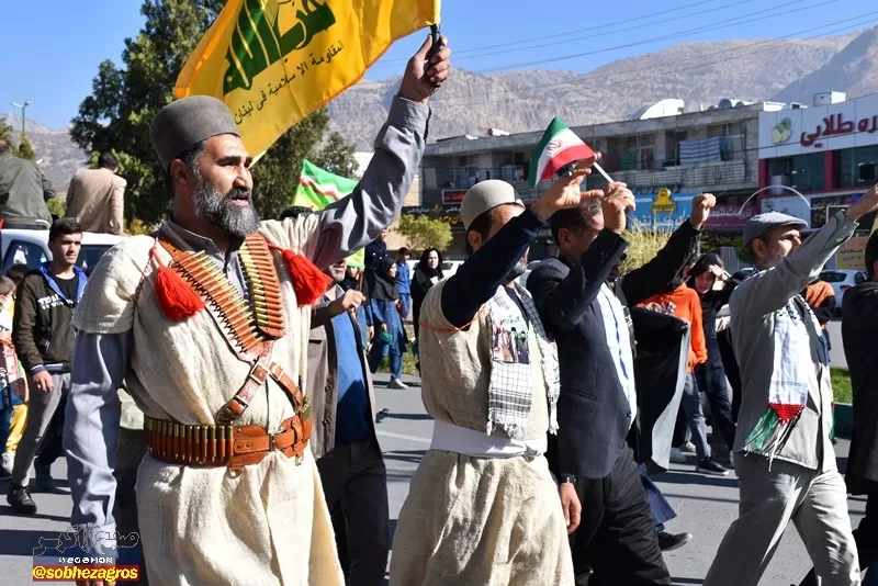 خروش بویراحمدی‌ها در حمایت از مردم مظلوم غزه