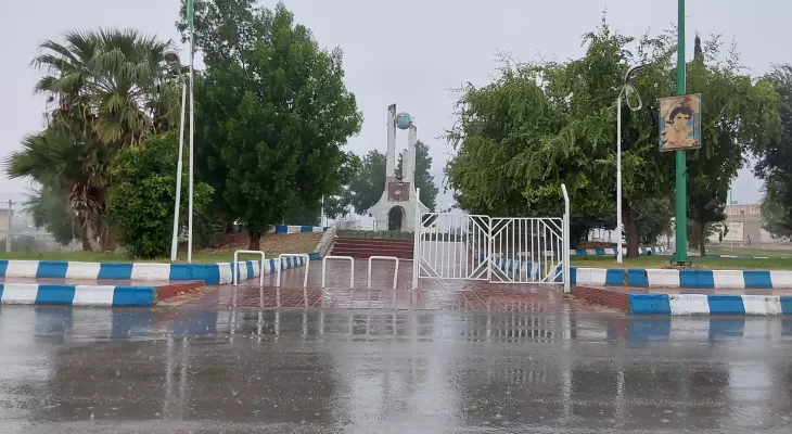 بارش اولین باران پائیزی در لنده