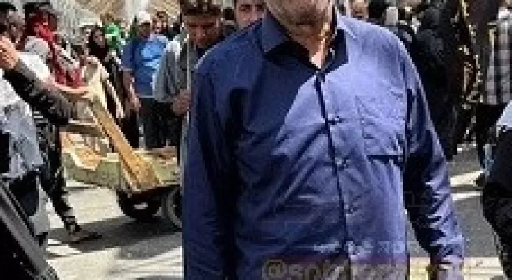 مهدی روشنفکر در مسیر پیاده‌روی اربعین+ عکس