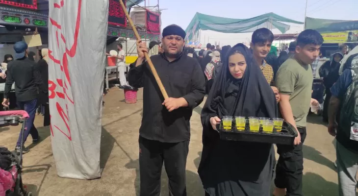 تصاویرارسالی گچسارانی ها از پیاده‌روی اربعین