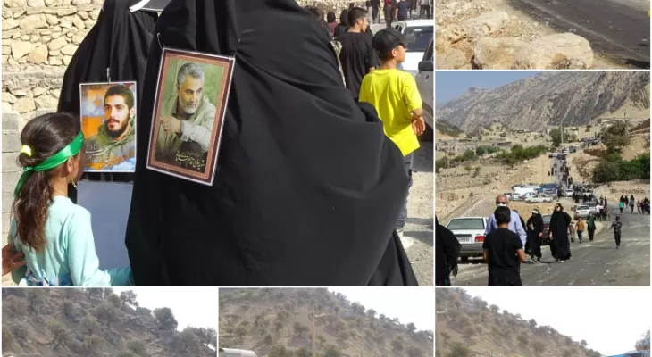 راهپیمایی جاماندگان اربعین درلنده+تصاویر