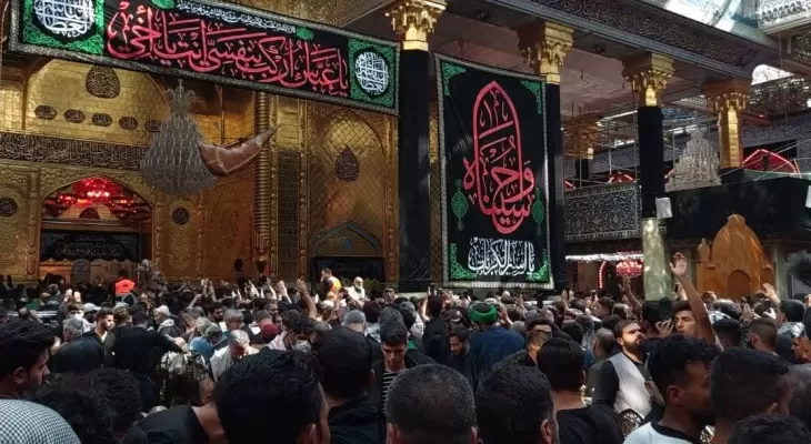 حرم امام علی(ع)در شب اربعین حسینی