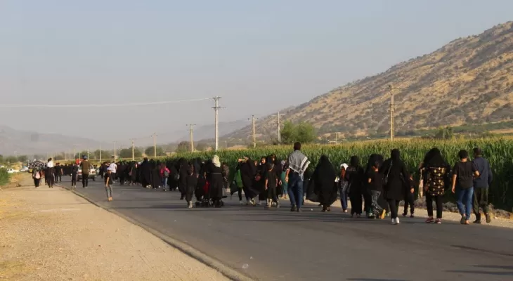 پیاده روی اربعین حسینی در باشت