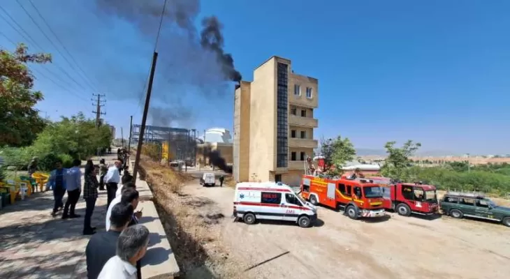 مانور اطفای حریق در شهر یاسوج