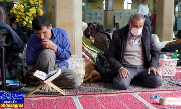 مراسم معنوی اعتکاف در مساجد یاسوج برگزار شد