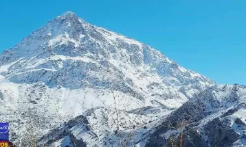 دنای سفید‌پوش پس از بارش برف زمستانی