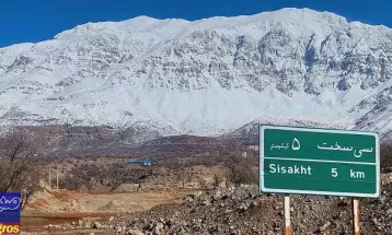 دنای سفید‌پوش پس از بارش برف زمستانی