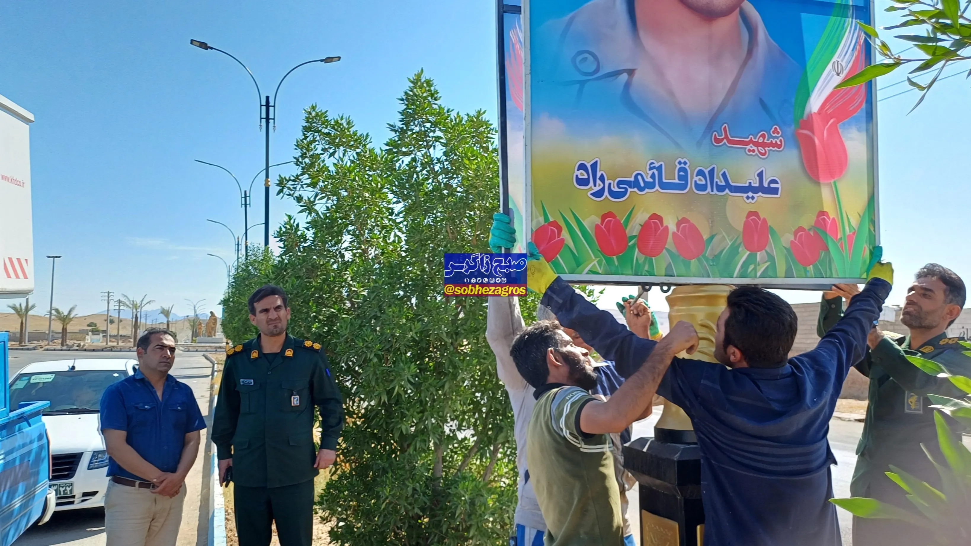 تمثال شهدا در بلوار ورودی لیکک نصب شد