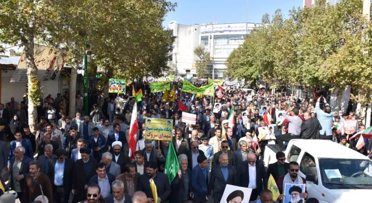 خروش بویراحمدی‌ها در روز ملی مبارزه با استکبار