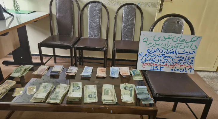 هدیه دانش‌آموزان ابتدایی باشت به جبهه مقاومت