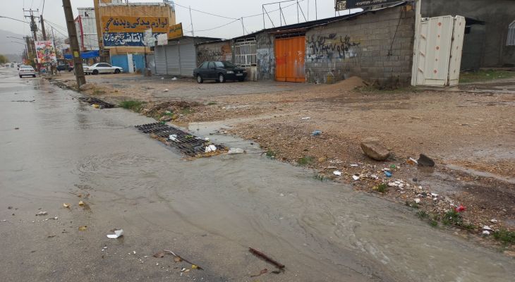 گلایه مردمی از آبگرفتی بلوار کشاورز ياسوج