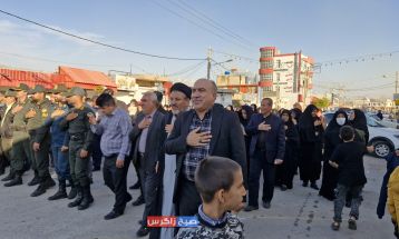 مراسم دسته‌روی سالروز شهادت «ام ابیها» در باشت