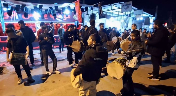 سنج و دمام گچسارانی‌ها در شام غریبان فاطمی