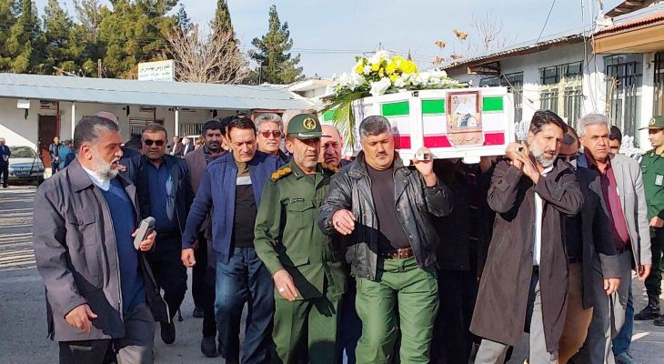 پیکر جانباز شهید «لطف‌الله بهزادی» تشییع شد