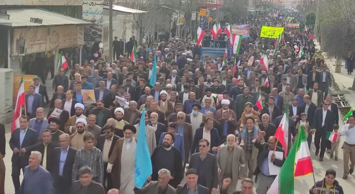 حضور تماشایی دهدشتی‌ها در راهپیمایی 22 بهمن