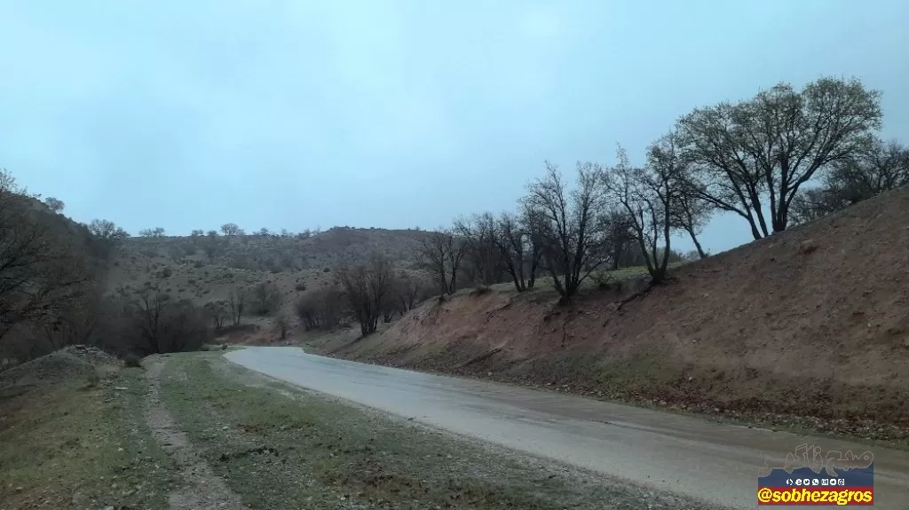 جلوه‌های باران بهاری در روستای احمدغریب پاتاوه