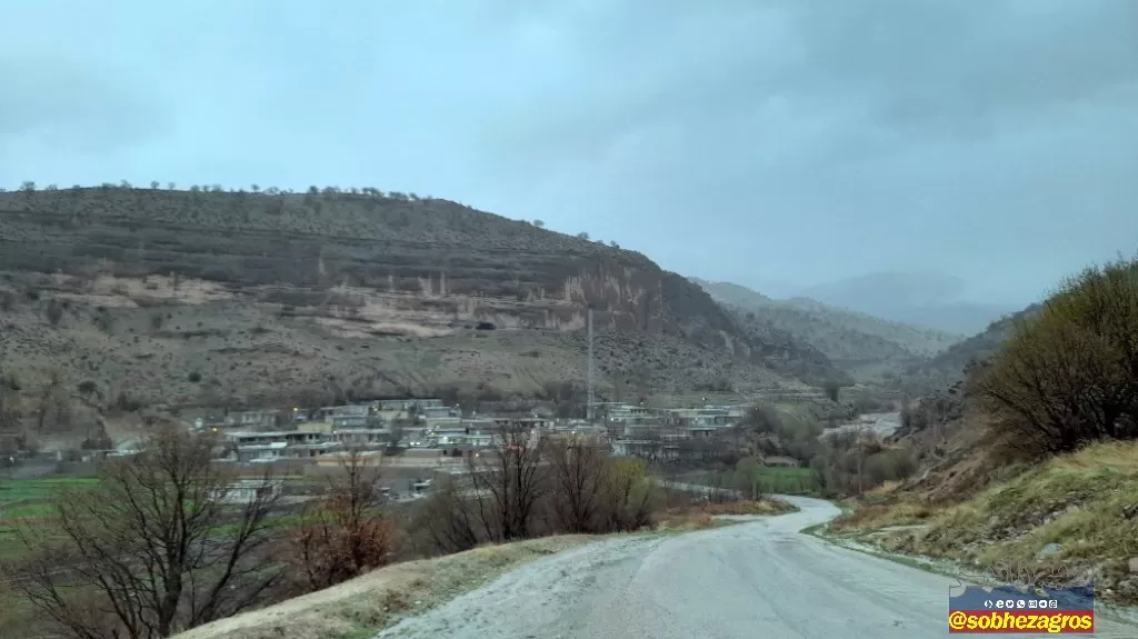 جلوه‌های باران بهاری در روستای احمدغریب پاتاوه