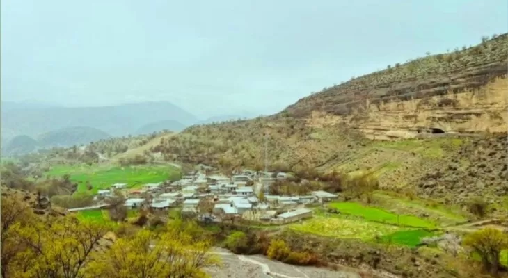 جلوه‌های باران بهاری در روستای احمدغریب پاتاوه