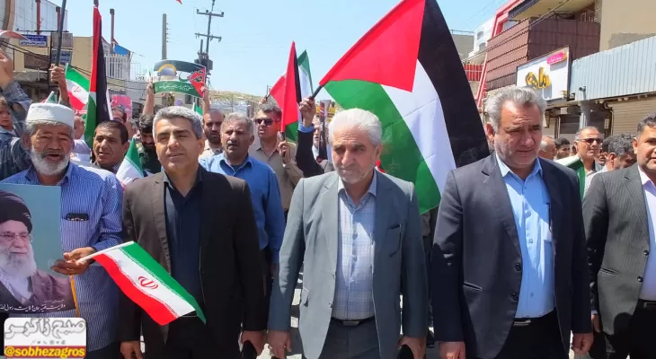 شکوه حضور گچسارانی ها در راهپیمایی روز قدس