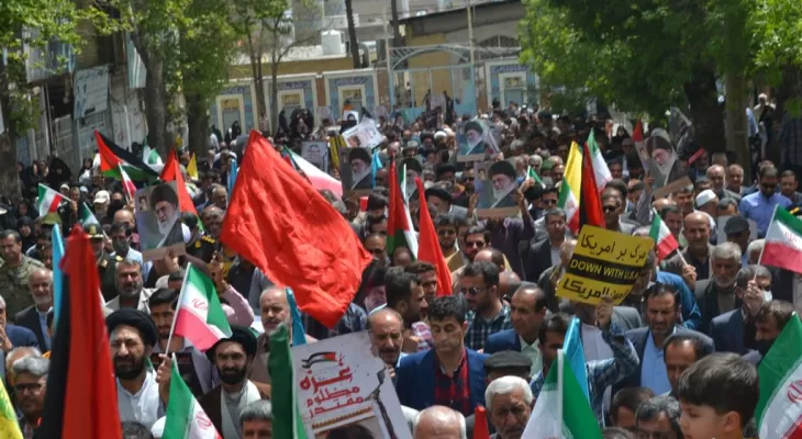 راهپیمایی حمایت مردم یاسوج از عملیات «وعده صادق»