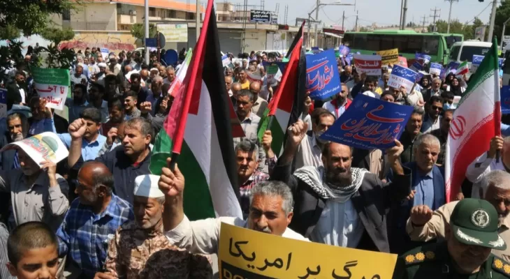 راهپیمایی کهگیلویه‌وبویراحمدی‌ها در حمایت از عملیات سپاه پاسداران