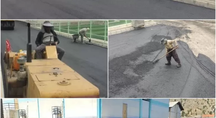 تکمیل عملیات اجرایی آسفالت محوطه اداره ورزش لنده