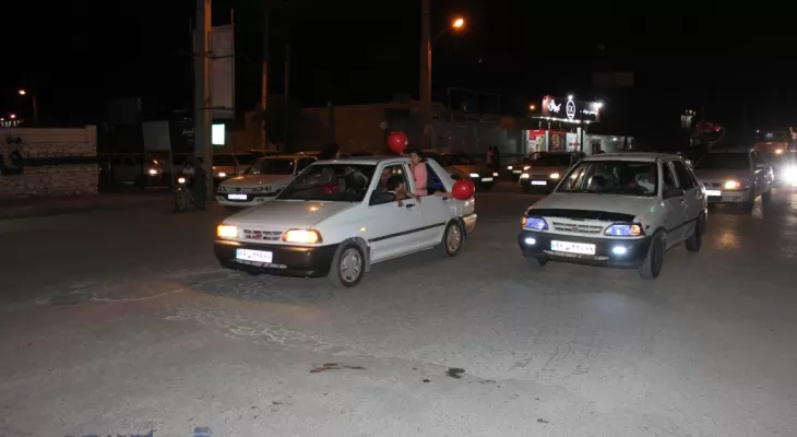 شادی طرفداران پرسپولیس در شهر چرام