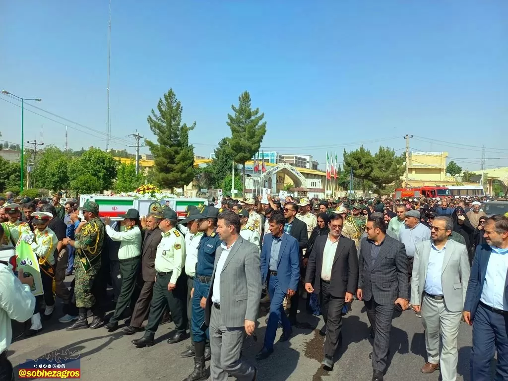 تشییع پیکر شهید مدافع امنیت در یاسوج