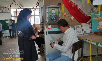 خروش مردم کهگیلویه پای صندوق‌های رأی