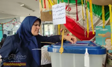 خروش مردم کهگیلویه پای صندوق‌های رأی