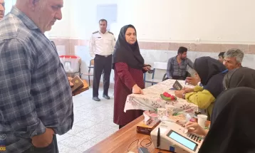 شکوه حضور مردم باشت پای صندوق‌های رأی