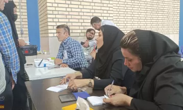 شکوه حضور مردم باشت پای صندوق‌های رأی