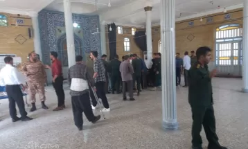 شکوه حضور مردم باشت پای صندوق‌های رأی