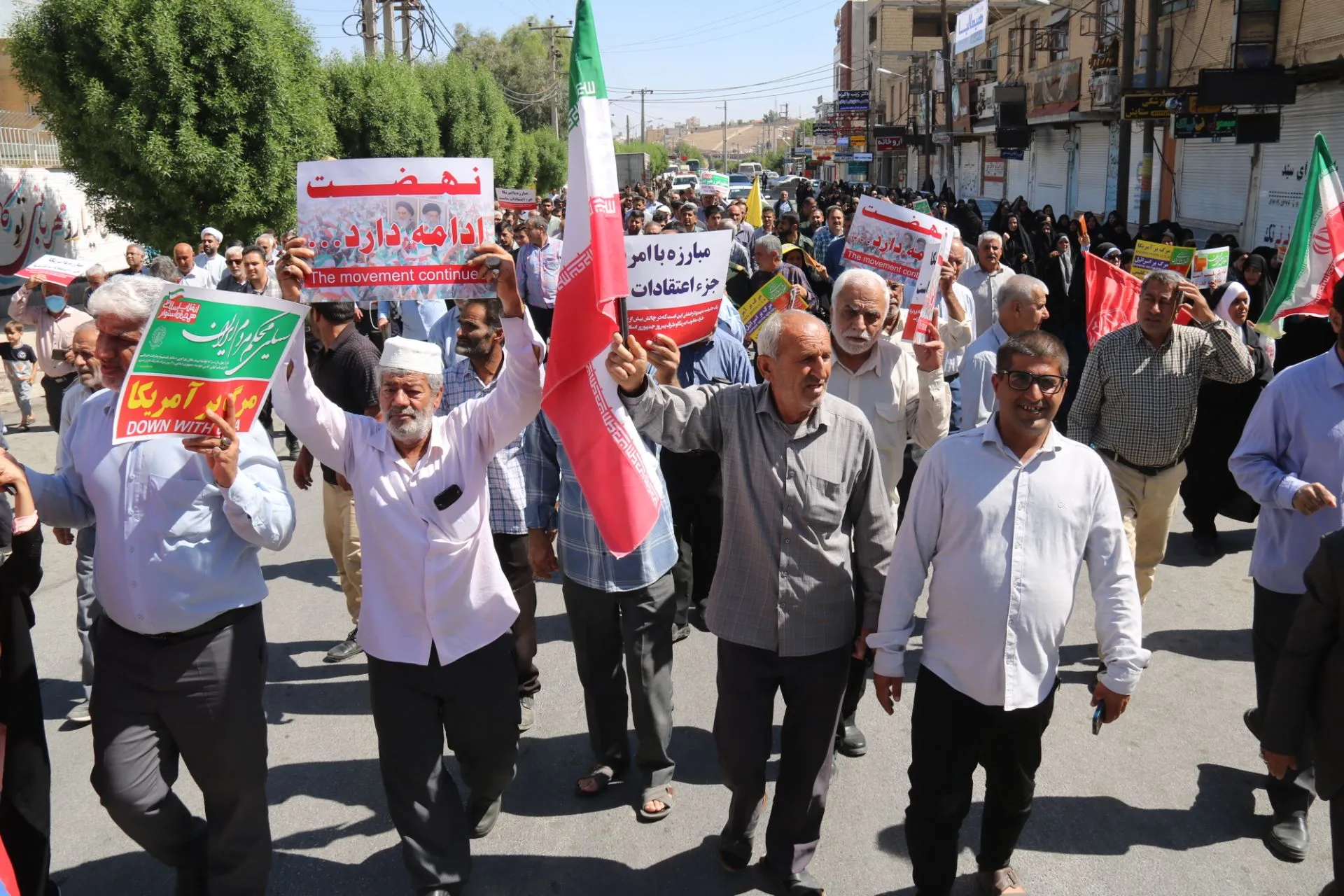 راهپیمایی نمازگزاران گچسارانی علیه جنایات رژیم صهیونیستی