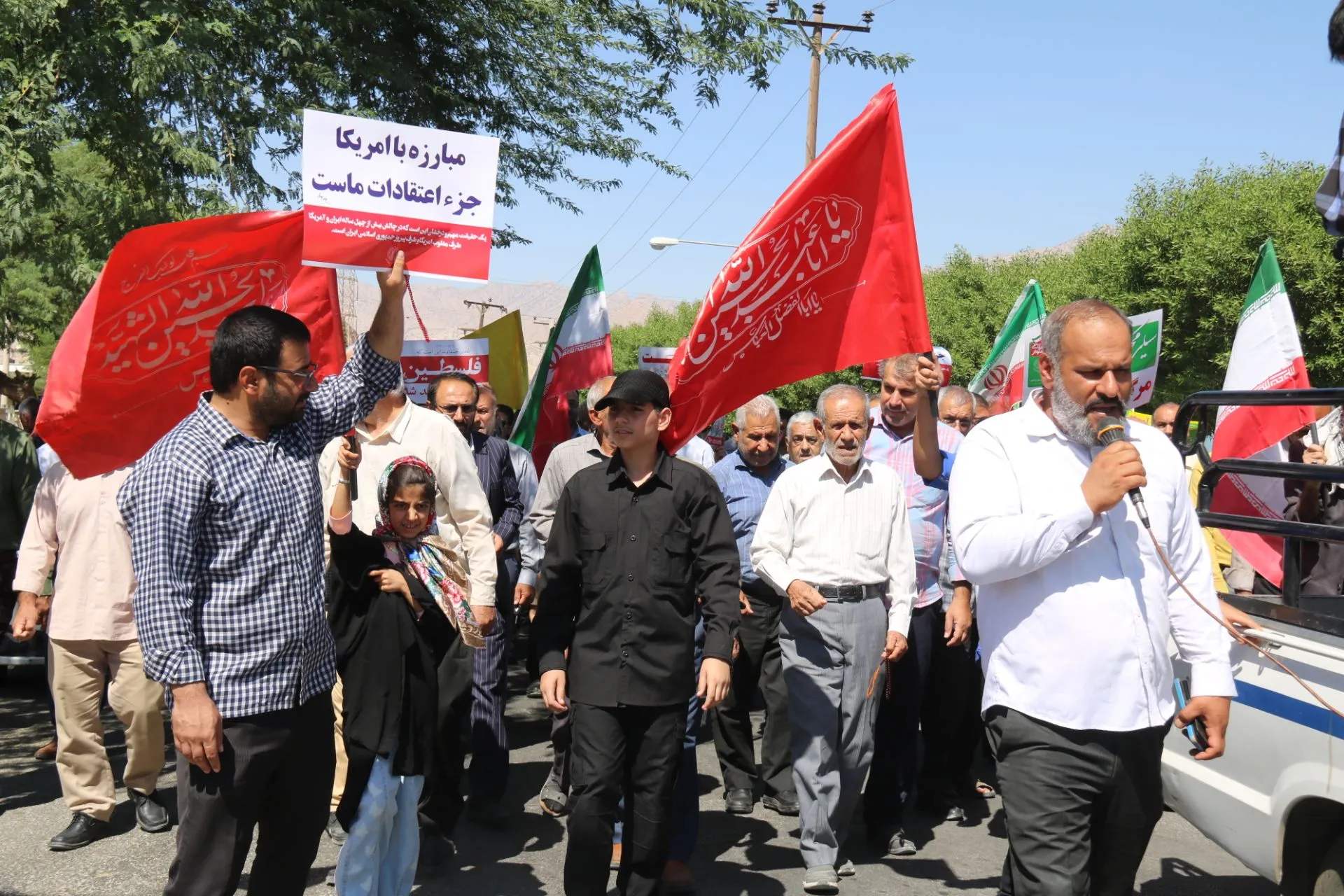 راهپیمایی نمازگزاران گچسارانی علیه جنایات رژیم صهیونیستی