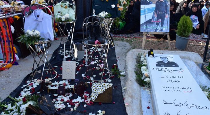 اربعین شهید محسن رشیدی‌خواه در گلزار شهدای یاسوج