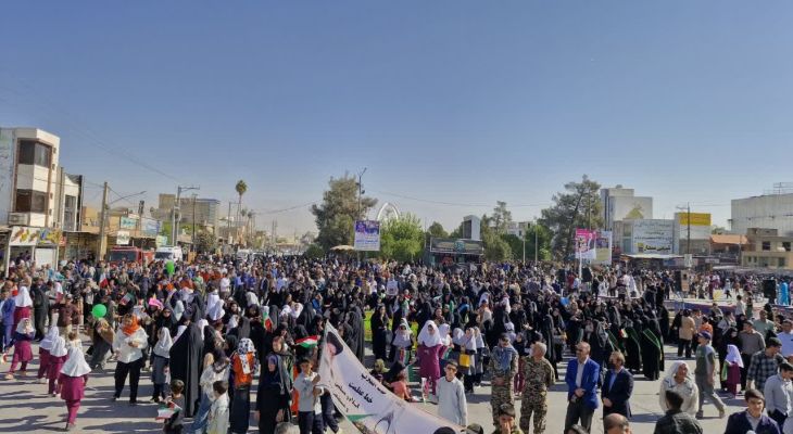 جلوه‌های خاص و حاشیه‌های دیدنی راهپیمایی دهدشت