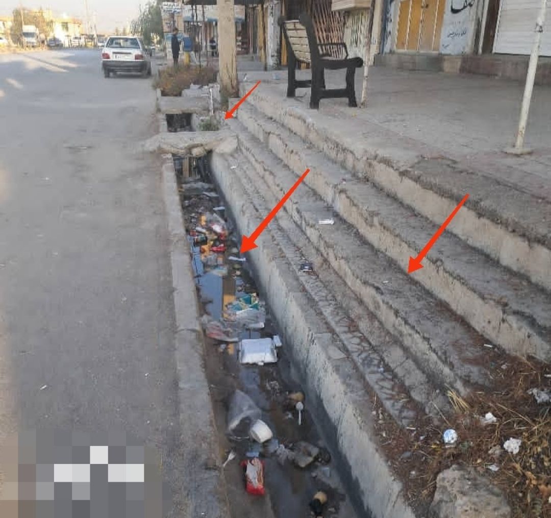 جدول‌های آلوده و معابر رها شده مادوان