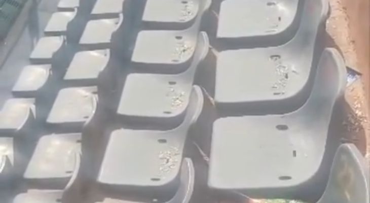 فاجعه صندلی‌های ورزشگاه تختی شهر یاسوج