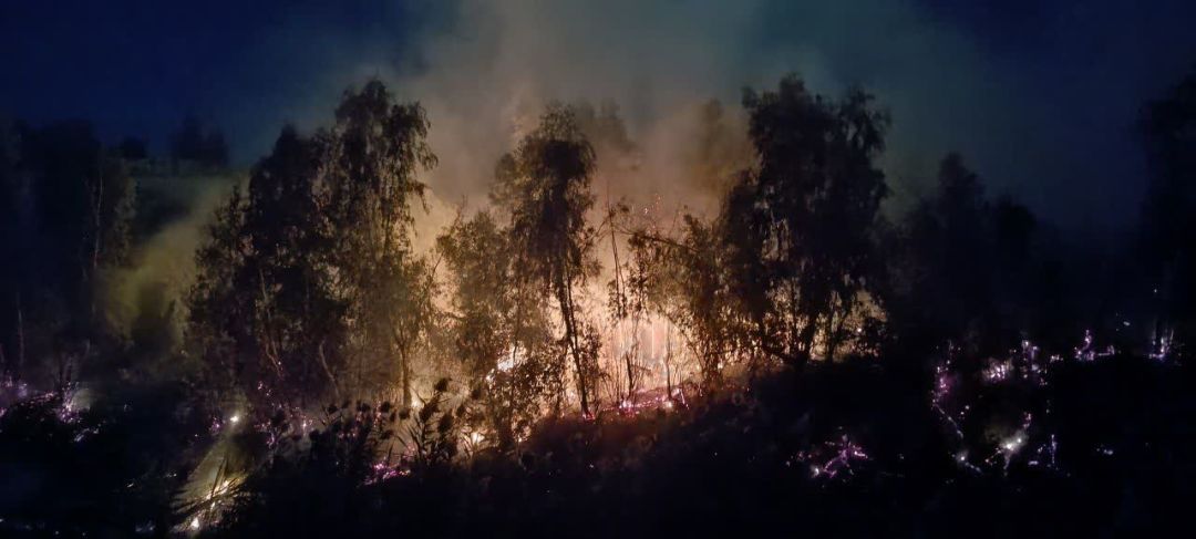 آتش‌سوزی دره‌ای در طولیان مهار شد