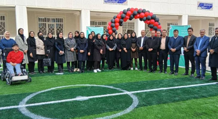 افتتاح زمین چمن مصنوعی در مدارس استثنایی یاسوج