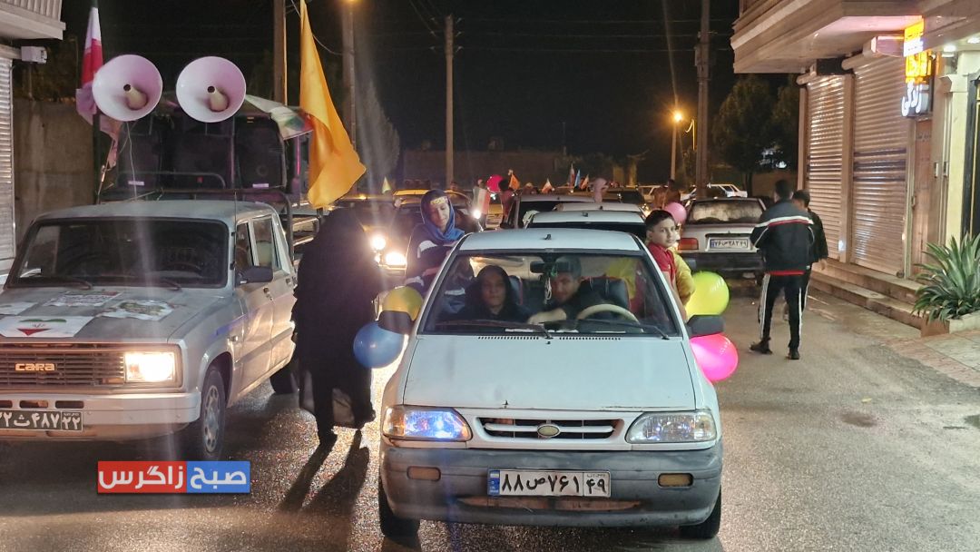 کاروان شادی خودرویی در شهرستان باشت