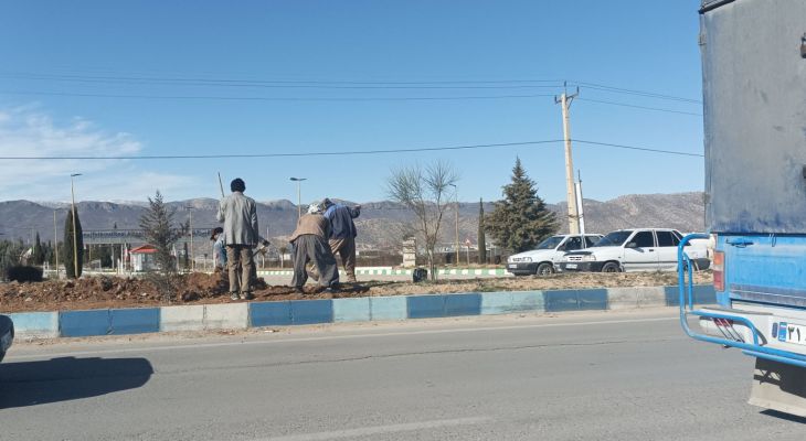 بلوار فرودگاه یاسوج رنگ خوشی به خود دید