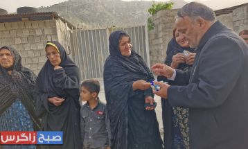 میزبانی روستائیان باشت از کاروان زیر سایه خورشید