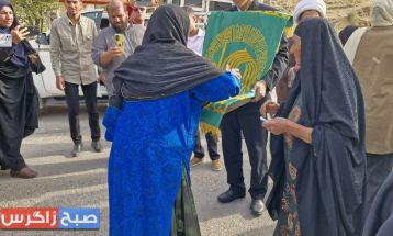 میزبانی روستائیان باشت از کاروان زیر سایه خورشید