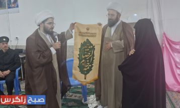 استقبال پرشور باشتیها از پرچم متبرک امام رضا(ع)