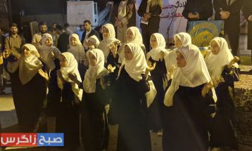 استقبال پرشور باشتیها از پرچم متبرک امام رضا(ع)